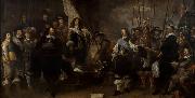 Govert flinck, Schutters van de compagnie van kapitein Joan Huydecoper en luitenant Frans Oetgens van Waveren bij het sluiten van de Vrede van Munster